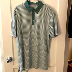 Adidas - HEAT.RDY Microstripe Polo (Green/White) - Large